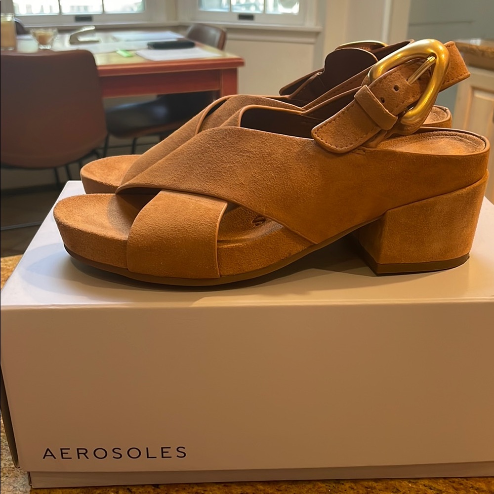 Aerosoles Chrystie Block Heel  Sandals Size 6